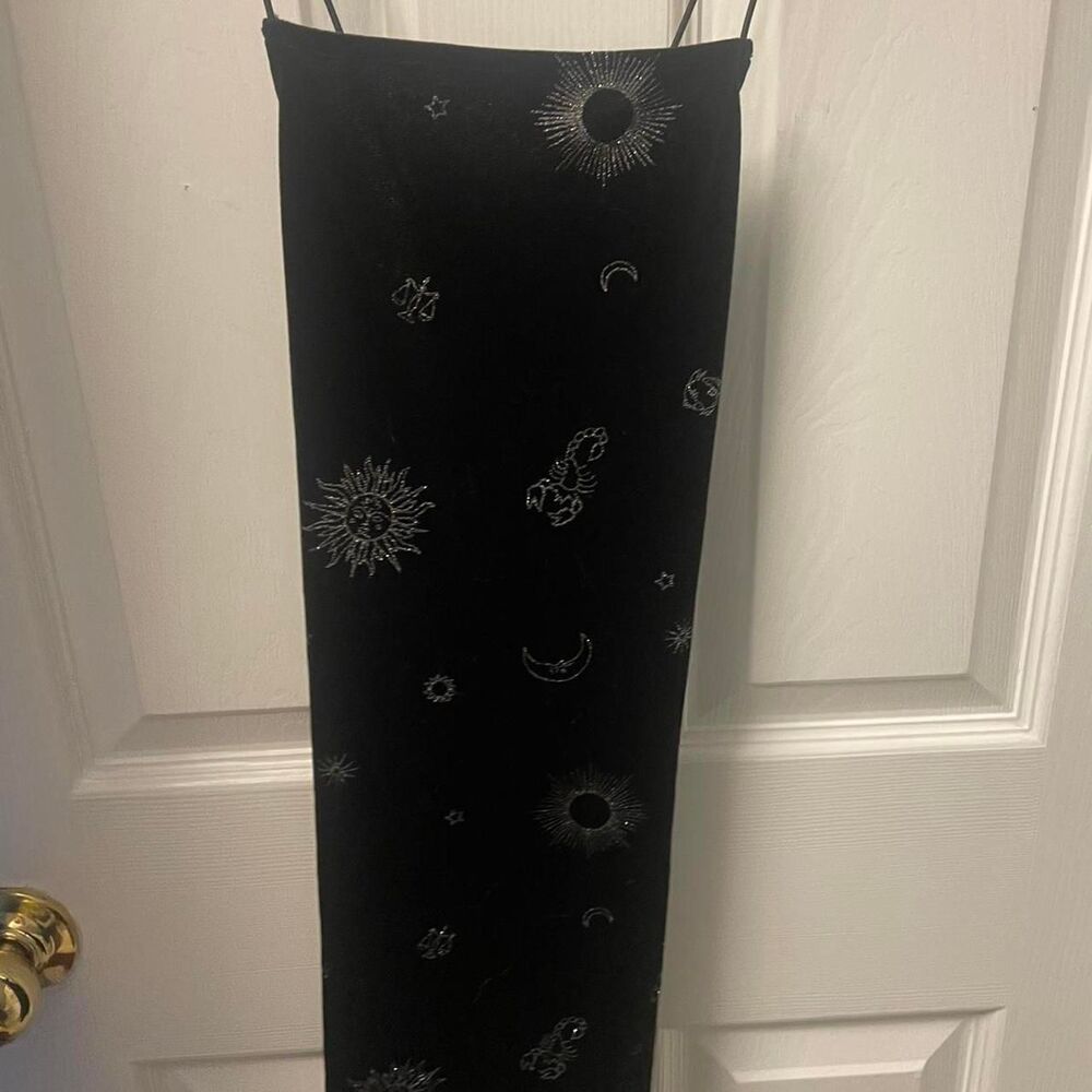 Women's XXS Black and Silver Zodiac Dress